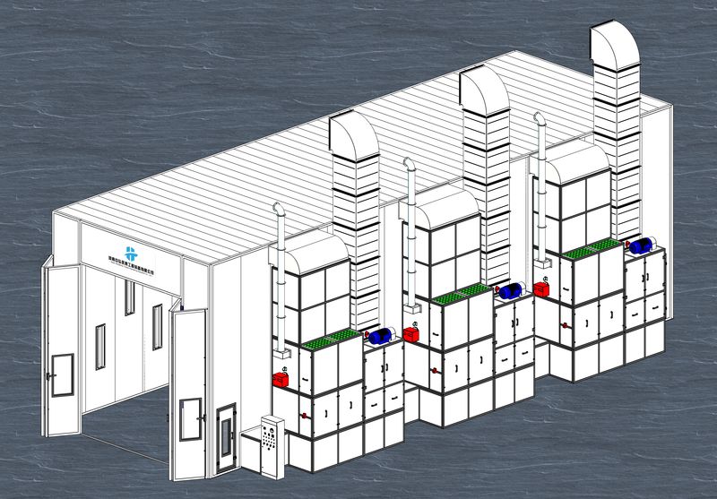 大型工業噴烤漆房-側墻